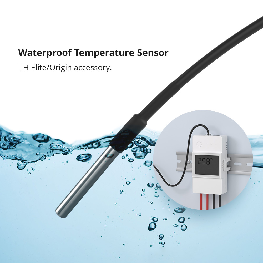 SONOFF WTS01 Waterproof Temperature Sensor Stainless Steel Probe